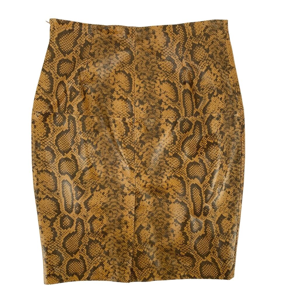 Antonio Melani Snakeskin Luxury Leather Caroline Pencil Skirt Womens Size XS